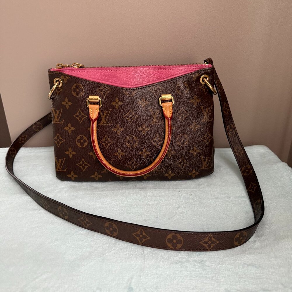 Louis Vuitton Authentic Signature Pallas BB Pink 2-Way with Crossbody Strap
